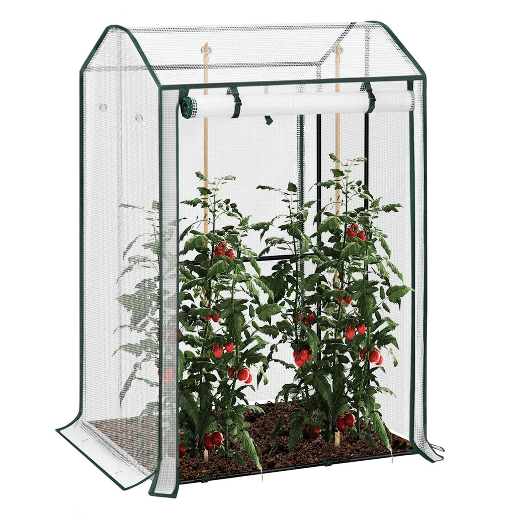 Gewächshaus Outdoor 150cm – Garten Foliengewächshaus Winterzelt für Gemüse, Blumen & Kletterpflanzen – robustes PE