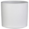 Großer Blumentopf Weiß mit Relief – Pflanzkübel aus Keramik Ø21xH23cm – Eleganter Übertopf für Zimmerpflanzen & Bodenpflanzen