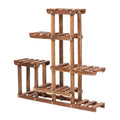 Holz Pflanzenständer mehrstufig 60x61,5cm – Pflanzregal aus Kiefernholz für drinnen & draußen – Multi