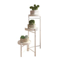 Faltbarer Eckiger Pflanzenständer Metall – 3/4 – stöckiges Blumenregal für Indoor & Outdoor – Klappbares Pflanzenregal für Balkon, Terrasse & Garten