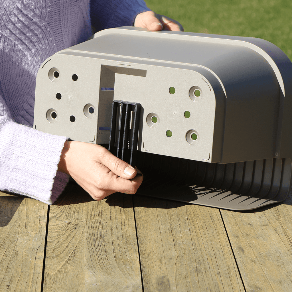 Campanula Addenda Ambella weiß 3er Set mit Balkonpflanzer taupe 36cm – Glockenblume weiß 12cm – inkl Aufhängesystem & Wasserreservoir – Plant
