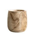 Pia Blumentopf aus Holz – Hellbraun – Größe M – H25cm x Ø23cm – Handgefertigt aus Paulownia – Holz – Nachhaltig & dekorativ – Plant