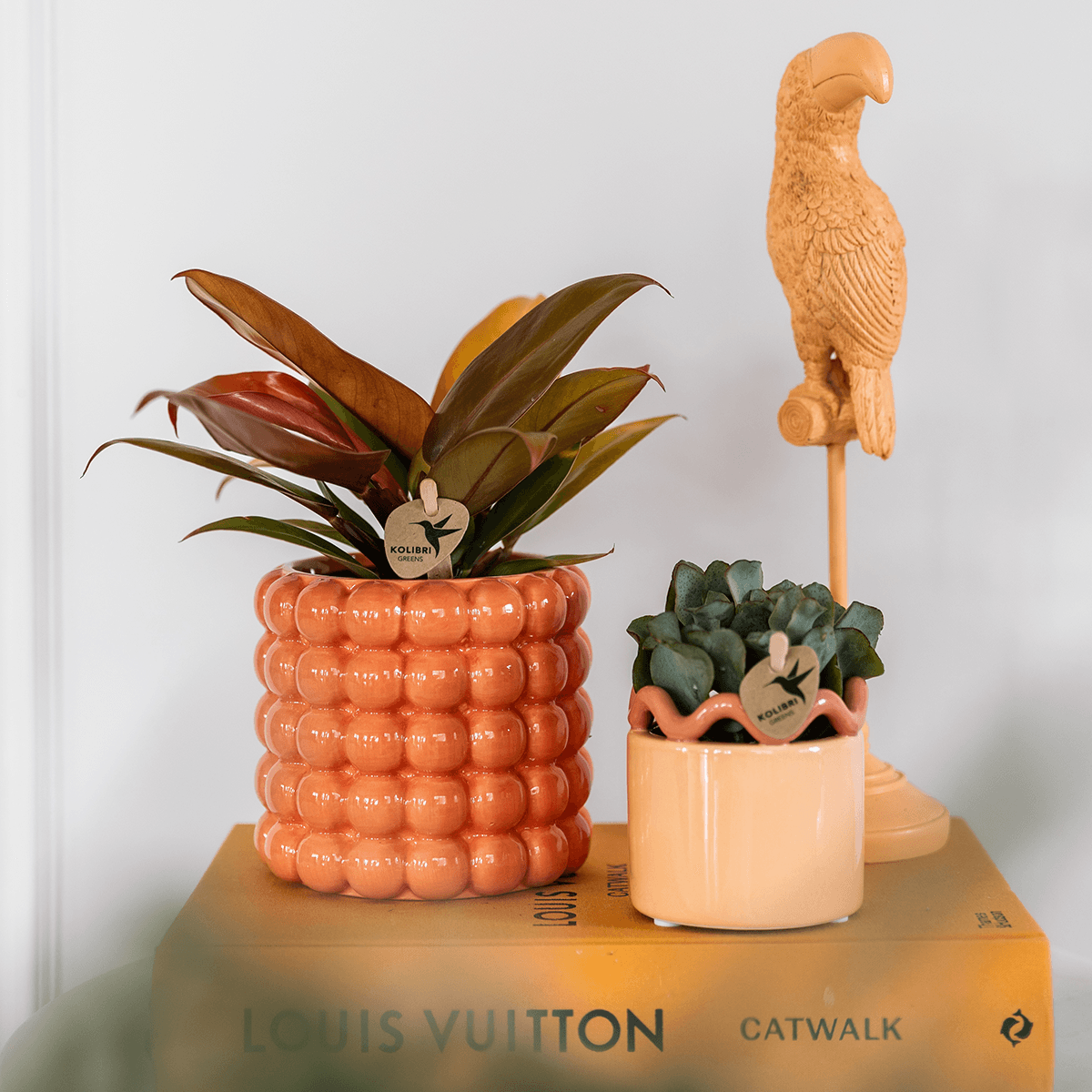 Poppy Pflanztopf – Orange – Ø9cm – Dekorativer Übertopf in Keramikoptik – Moderner Blumentopf für Zimmerpflanzen & Orchideen – Stilvolles Wohnaccessoire – Plant