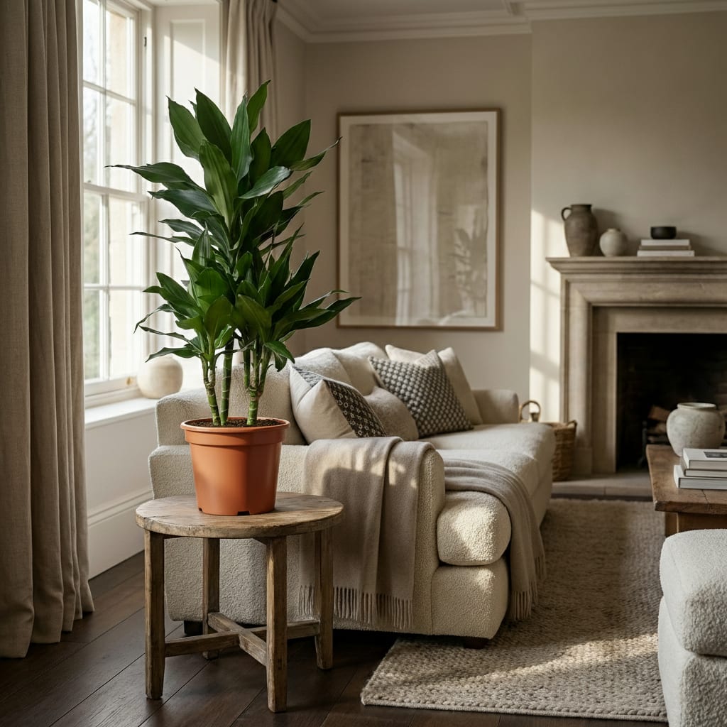 Drachenbaum Janet Craig Dracaena Zimmerpflanze 90-100cm Ø21cm Pflegeleichte Grünpflanze für Wohnzimmer Büro & Innenräume – Plant