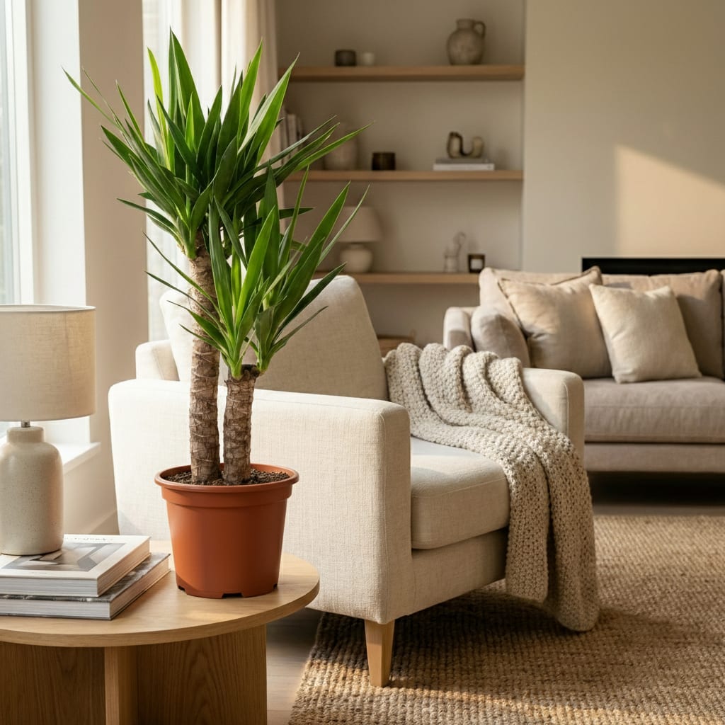 Yucca Elephantipes Palmlilie Zimmerpflanze 80-90cm 21cm Pflegeleichte Grünpflanze für Wohnzimmer Büro & Innenräume – Plant
