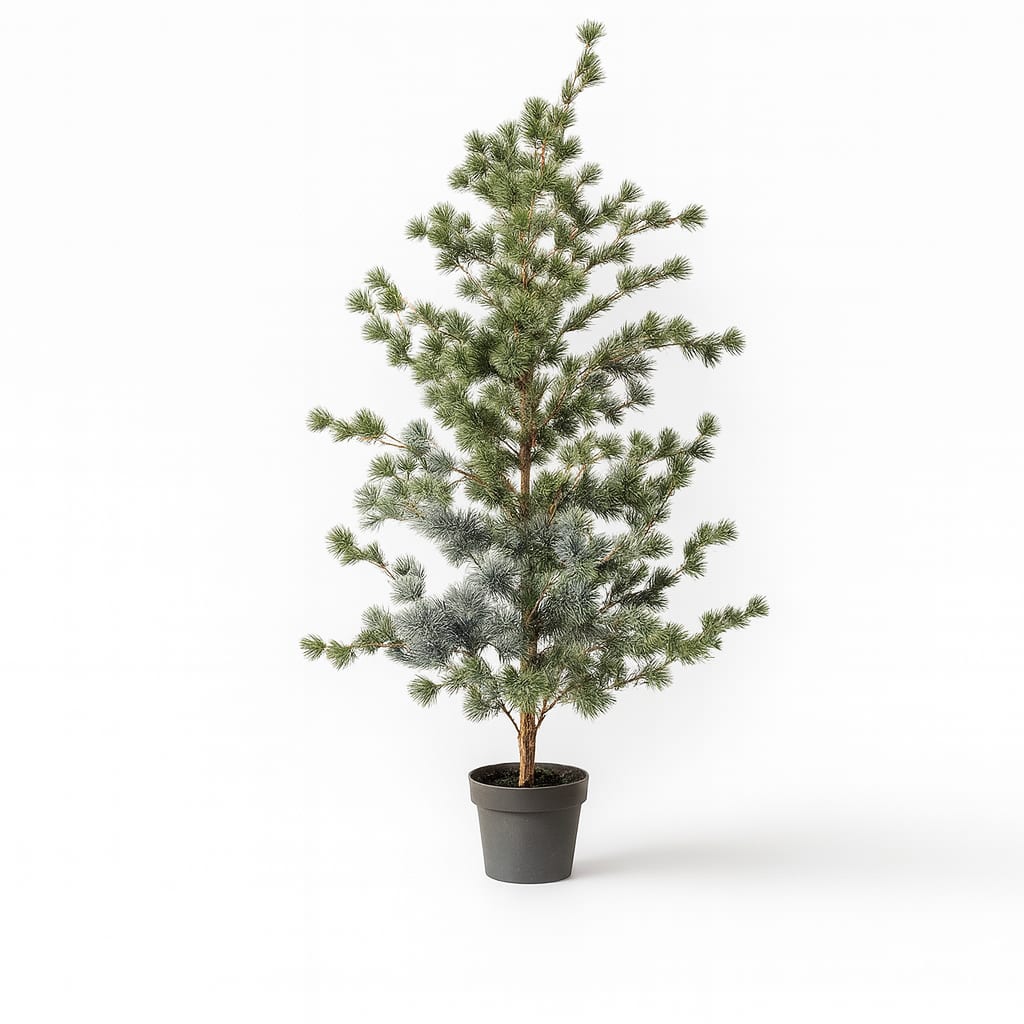 Zeder – Kiefer 150cm – Künstliche Pflanze – Realistische Zedern – & Kiefernoptik – Immergrün & pflegeleicht – Dekobaum für Wohnzimmer Flur Büro – Plant