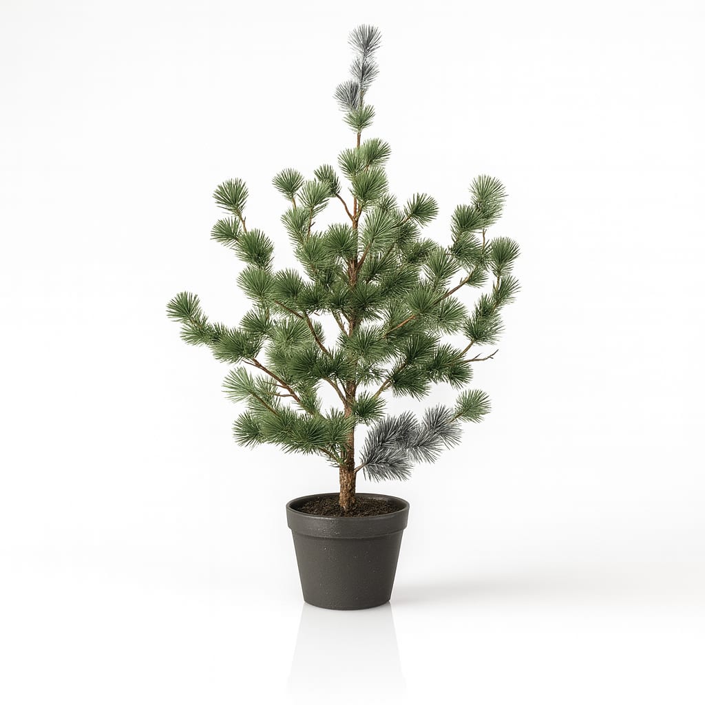 Zeder – Kiefer 80cm – Künstliche Pflanze – Realistische Cedar Pine Optik – Immergrün & pflegefrei – Winter – & Weihnachtsdeko für Wohnzimmer Büro Flur – Standard