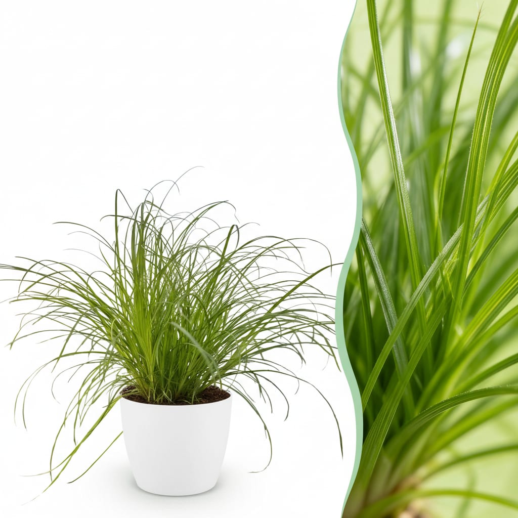 Cyperus Alternifolius Zumula Katzengras – Zimmerpflanze im weißen Topf Ø12cm Höhe20cm – Haustierfreundliche Grünpflanze – Pflegeleicht