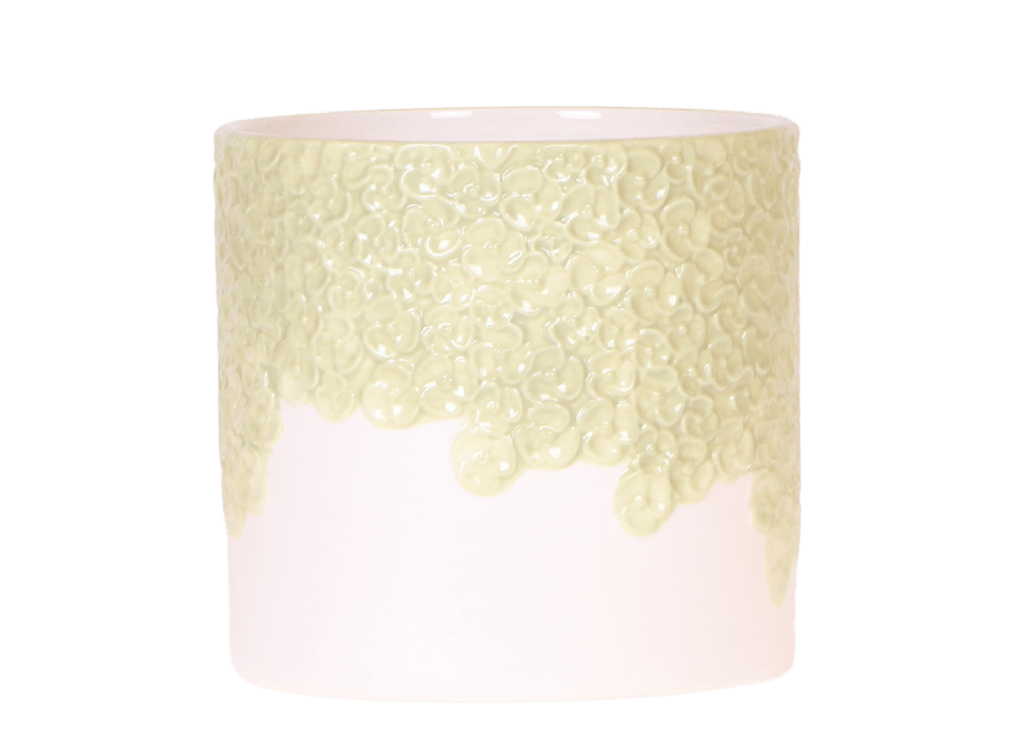 Ziertopf Bloom Green – Dekorativer Blumentopf Ø12cm – Übertopf mit Blütenstruktur – Design Pflanztopf in Grün für Zimmerpflanzen Kräuter & Deko – Pot