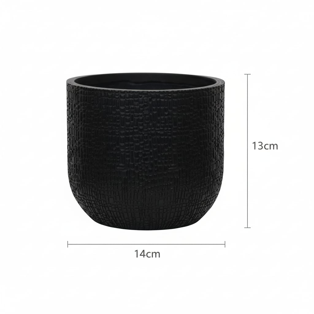 Pflanztopf Capi Bol Skin Anthrazit – D14cm x H13cm – Moderner Blumentopf mit Hautstruktur – Für Innen & Außen – Leicht & robust – Zeitloses Design – Plant