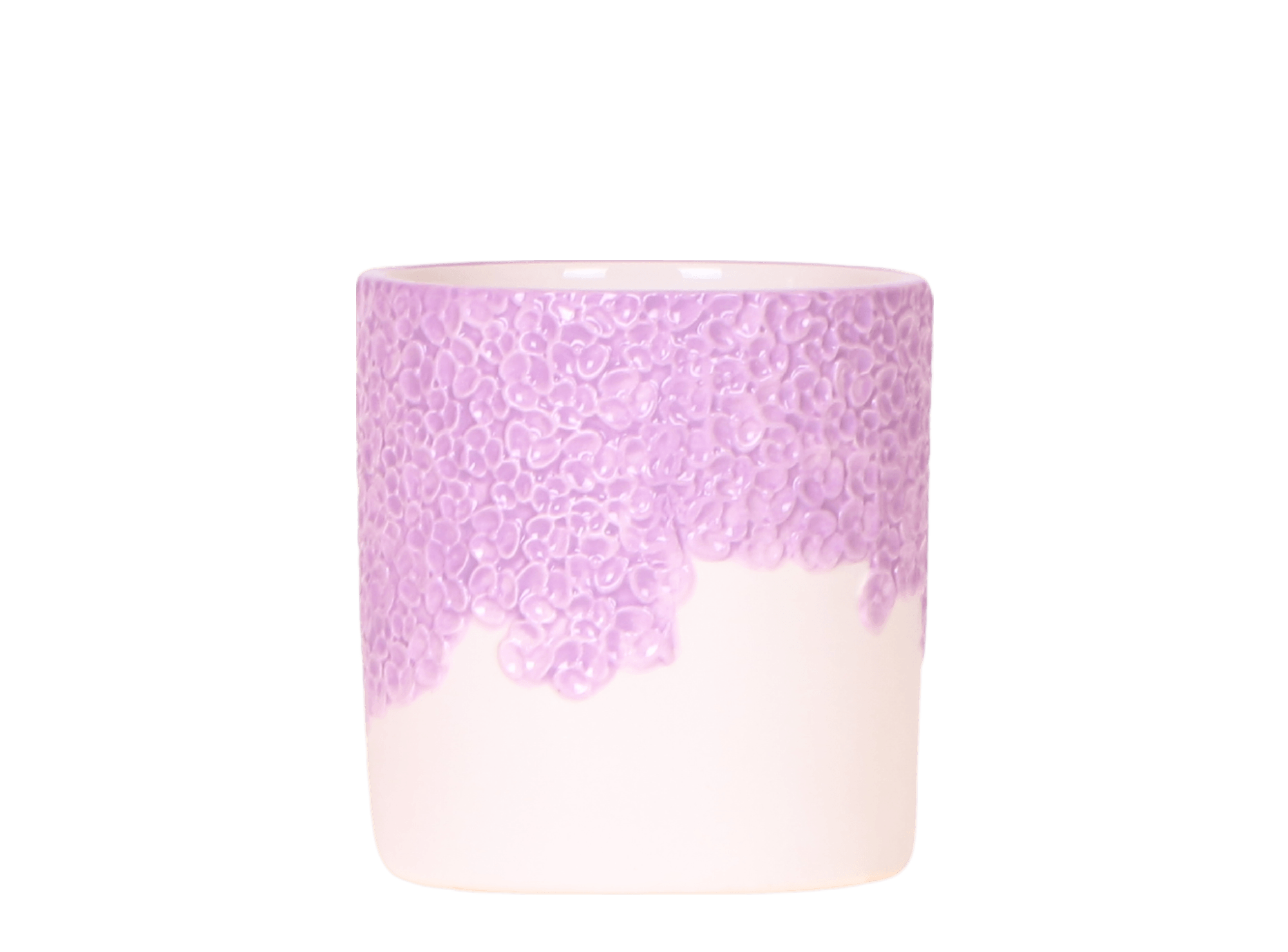 Ziertopf Bloom Lila – Blumentopf Ø9cm – Violetter Übertopf mit Blütenstruktur – Moderner Pflanztopf für Zimmerpflanzen Sukkulenten Kräuter & Deko – Pot