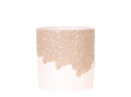 Ziertopf Bloom Sand Ø9cm – Dekotopf in Sandton mit Blütenrelief am Rand – kleiner Übertopf für Zimmerpflanzen, Ableger & Kräuter – Pot
