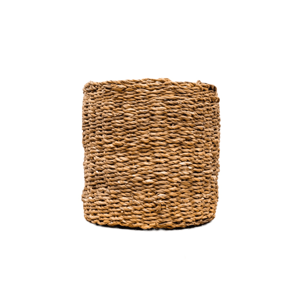 Dekokorb Ido – Ø42cm x H36cm – Großer Seegraskorb – Natur – Aufbewahrungskorb für Pflanzen, Wäsche & Deko – Boho – Stil – Handgeflochten – Plant