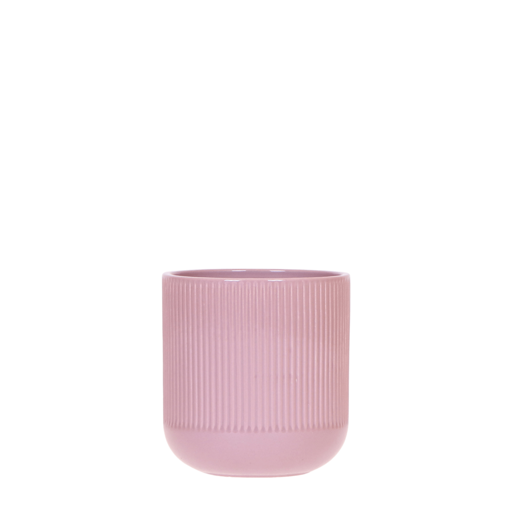 Flare Dekotopf Purple Ø6cm – Stilvoller Retro – Keramiktopf mit markantem Rillenmuster – Bold Seventies Design – Pflanzkübel für Indoor Pflanzen – Plant