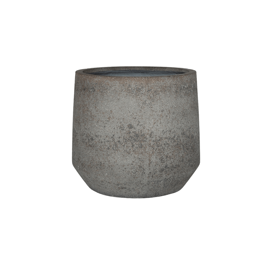 Pflanztopf Harith M Dioriet Grey – D42xH38cm – Blumentopf in eleganter Steinoptik – Wetterfester, robuster Pflanzkübel aus hochwertigem Kunststoff – Plant