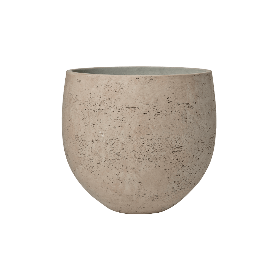 Pflanzgefäß Orb Grey Washed – D39xH35cm – Blumentopf in grauer Steinoptik – Stilvoller Pflanzkübel für Innen & Außen – Plant