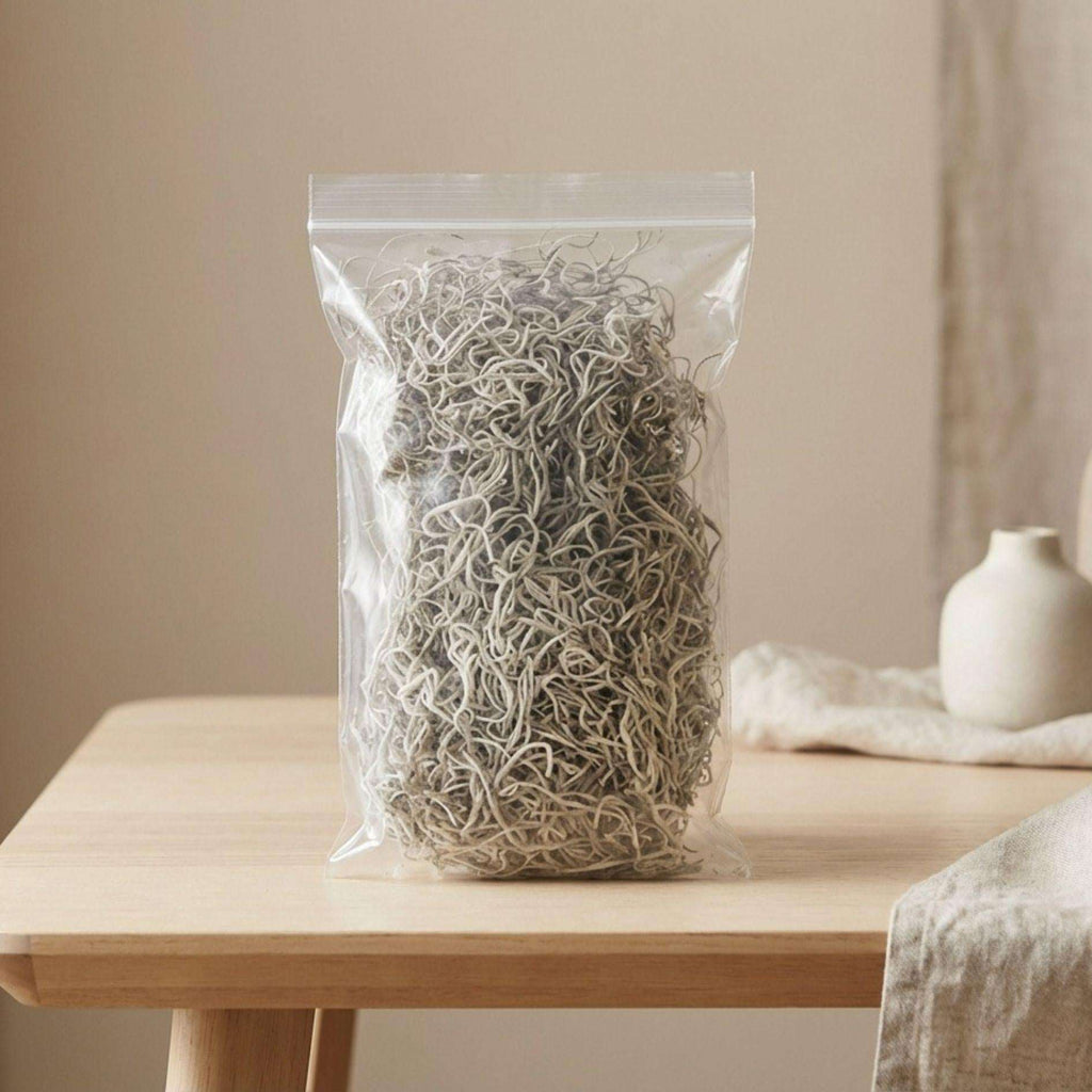 Getrocknetes Tillandsienmoos 1L – Spanisches Moos zur Dekoration – Natürliches Dekomaterial für Terrarium Floristik & Tischdeko – Grau – Plant