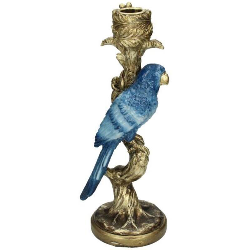 Kerzenständer Vogel Blau 26cm – Kleiner Kerzenhalter in Vogel – Form – Verspieltes & modernes Wohnaccessoire – Plant