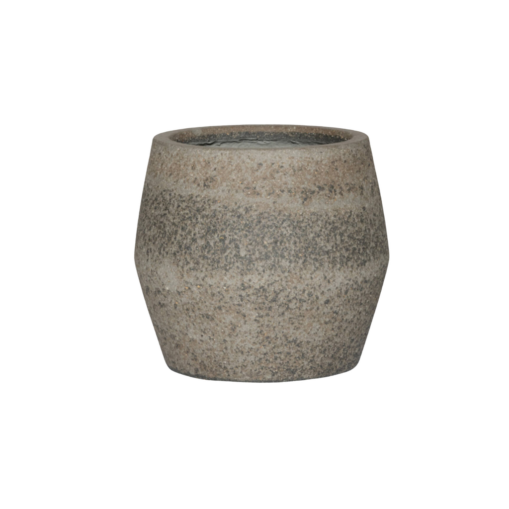 Pflanztopf Harley L Dioriet Grey – D53xH32cm – Blumentopf in edler Steinoptik – Breiter, robuster Pflanzkübel aus wetterfestem Kunststoff – Plant