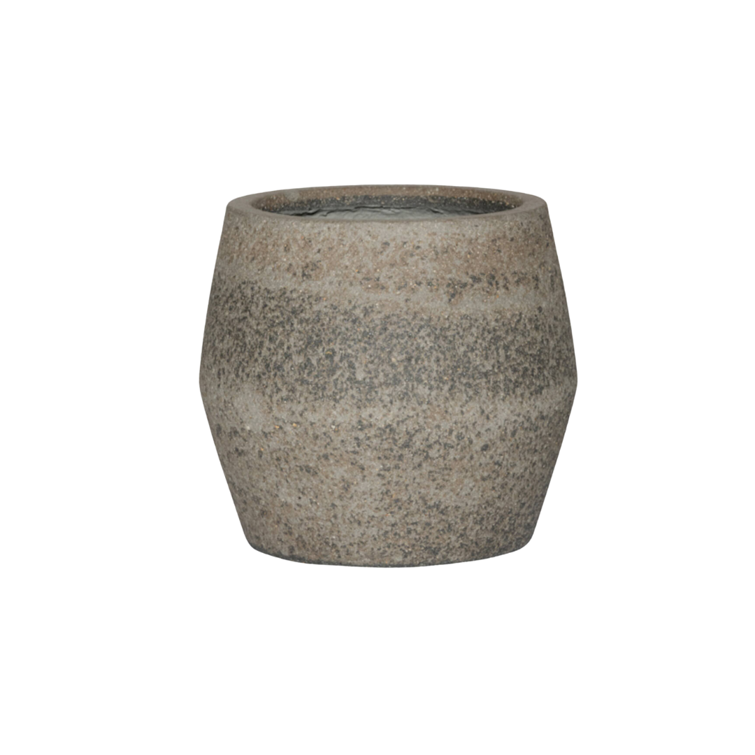 Pflanztopf Harley L Dioriet Grey – D53xH32cm – Blumentopf in edler Steinoptik – Breiter, robuster Pflanzkübel aus wetterfestem Kunststoff – Plant