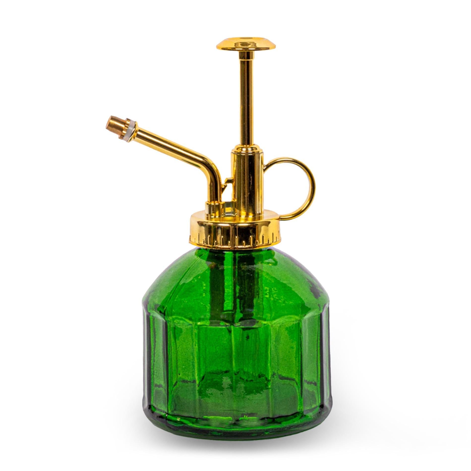 Pflanzensprüher – Grün – Glas – 0,25L – Feiner Sprühnebel – Retro – Design – Handpumpe – Für Zimmerpflanzen & Stecklinge – Plant