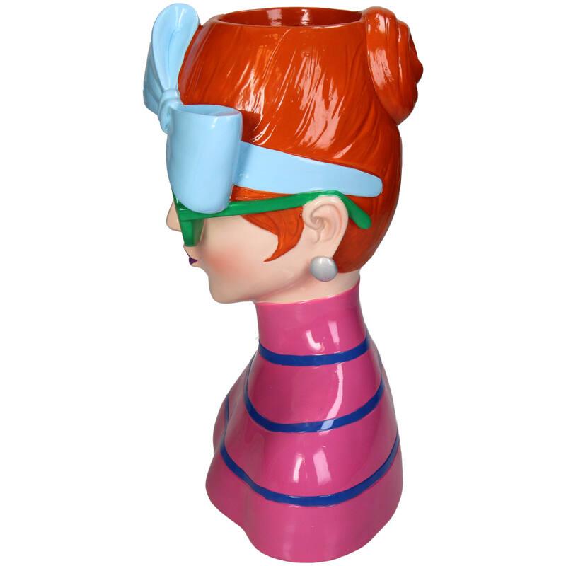 Vase Fashion Lady 'Larissa' – 30cm – Polyresin – Modedesign – Dekorative Kunstvase für Wohnzimmer, Tisch & Fensterbank – Plant