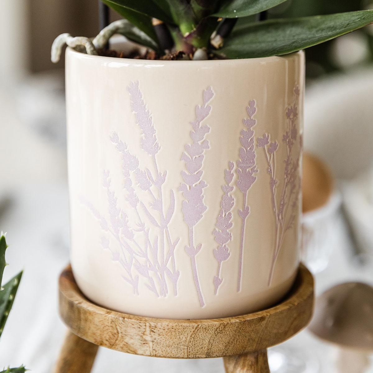 Blumentopf Lavendel Ø9cm – Pflanztopf in sanftem Violett – Für kleine Zimmerpflanzen, Kräuter, Sukkulenten & Mini – Arrangements – Stilvoll & robust – Plant