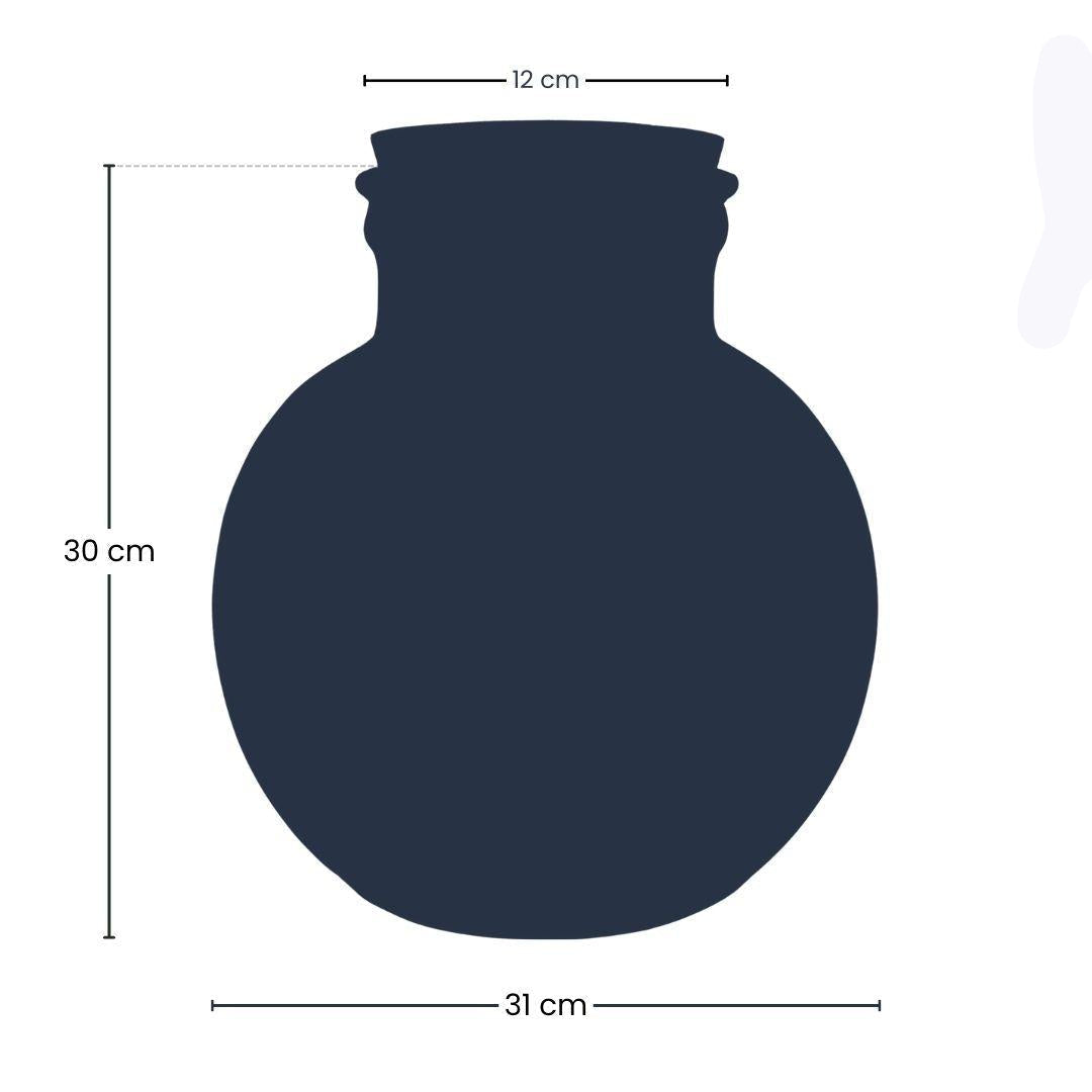 Terrarienflasche Bolder Bob mit Korken – Ø30cm ↕31cm – Glasflasche aus Recyclingglas – ca. 11L Volumen – Für DIY – Terrarien & Mini – Ökosysteme – Plant