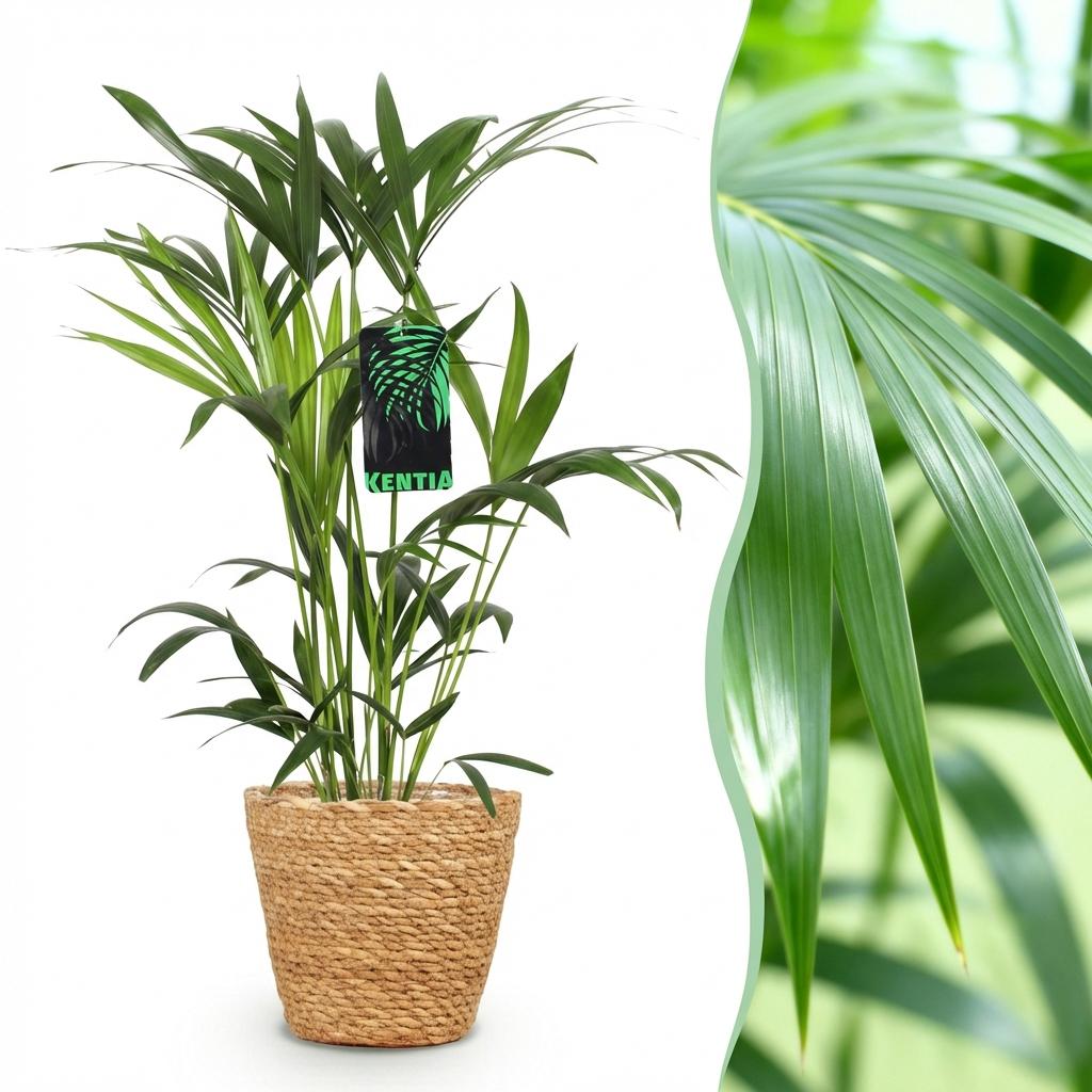 Howea Forsteriana Kentia Palme Zimmerpflanze inkl. Naturkorb