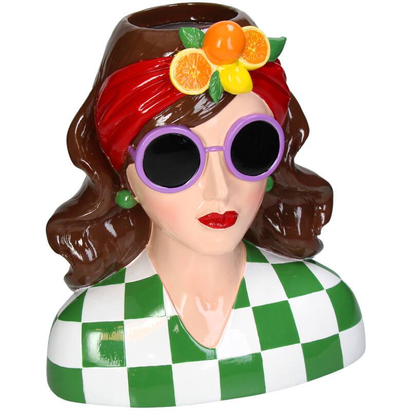 Vase Fashion Lady 'Yentl' 29cm – Polyresin – Dekovase in Modedesign – Stilvolles Kunstobjekt & Blumenvase für modernes Interieur – Plant