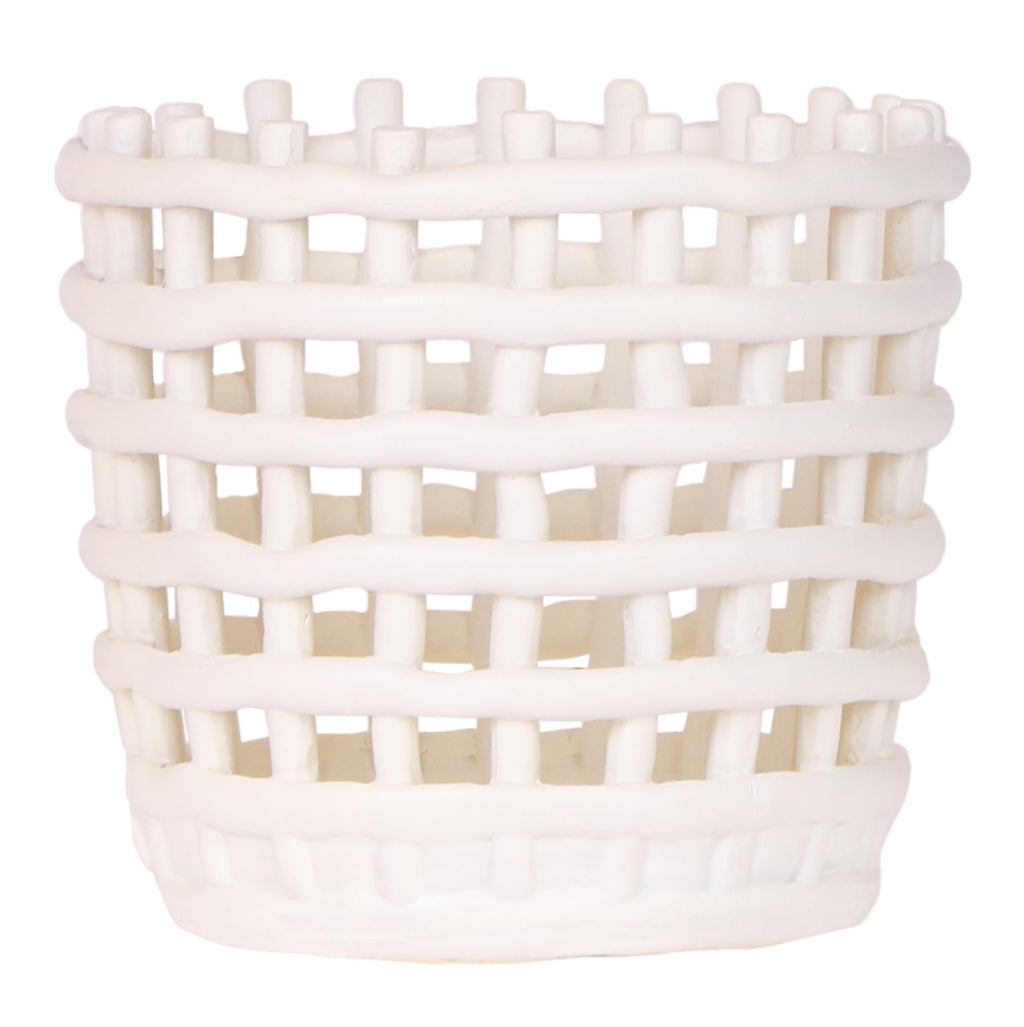 Mesh Ziertopf Ø12cm – Moderner Pflanztopf mit Strukturdesign – Dekorativer Übertopf für Zimmerpflanzen Kräuter & Sukkulenten – Pot