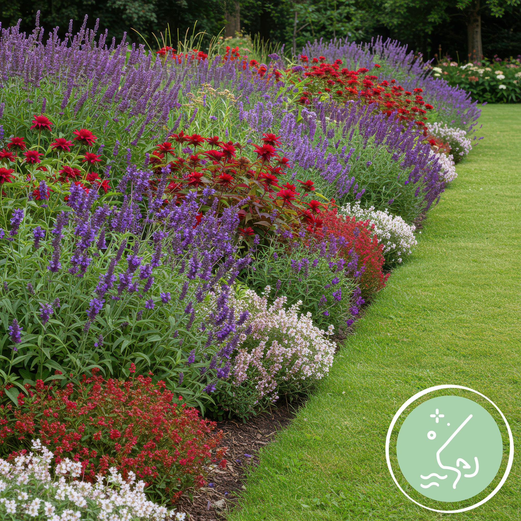 Staudenset – Duftende Blumen – 24 Stauden Ø11cm – Für ca. 3m² – Bienenfreundlich & pflegeleicht – Verschiedene Farben & Blütezeiten – Plant