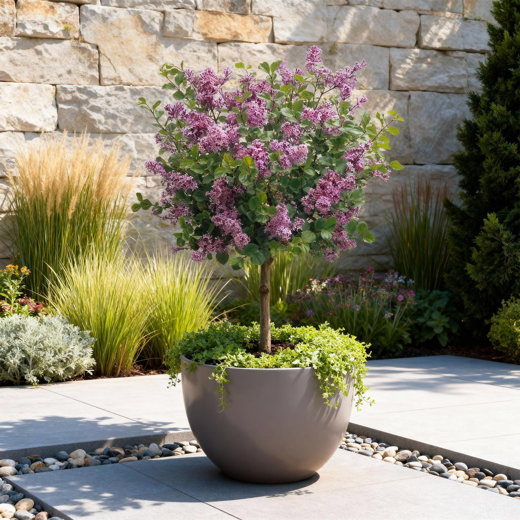 Zwergflieder Syringa meyeri Palibin – 19cm Höhe ca.90cm – Lila blühend & duftend – Winterhart & laubabwerfend – Ideal für Beet Balkon Terrasse – Plant