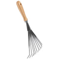 Blumenrechen – Handrechen – Gartenrechen – 9 Zinken – Verzinkter Stahl – Stiel aus Eschenholz – Kompakt & robust – Plant
