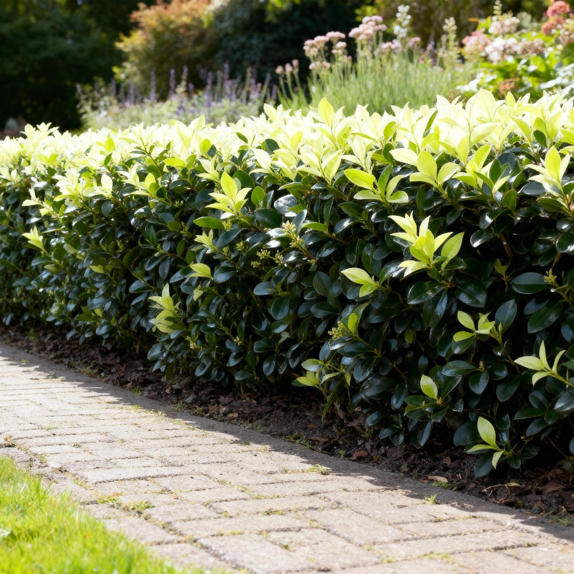 Euonymus japonica Paloma Blanca – 8 Pflanzen für 1 lfm Hecke – Immergrüner Strauch – 9cm – Höhe 30-35cm – Grün