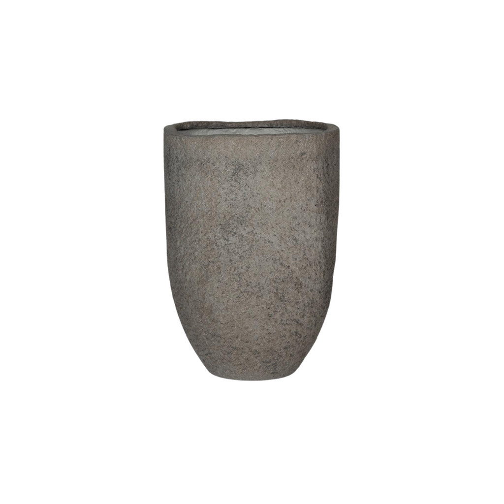 Pflanztopf Mountain Hayes L Dioriet Grey – D52xH75cm – Hoher Blumentopf in edler Steinoptik – , wetterfester Pflanzkübel aus robustem Kunststoff – Plant