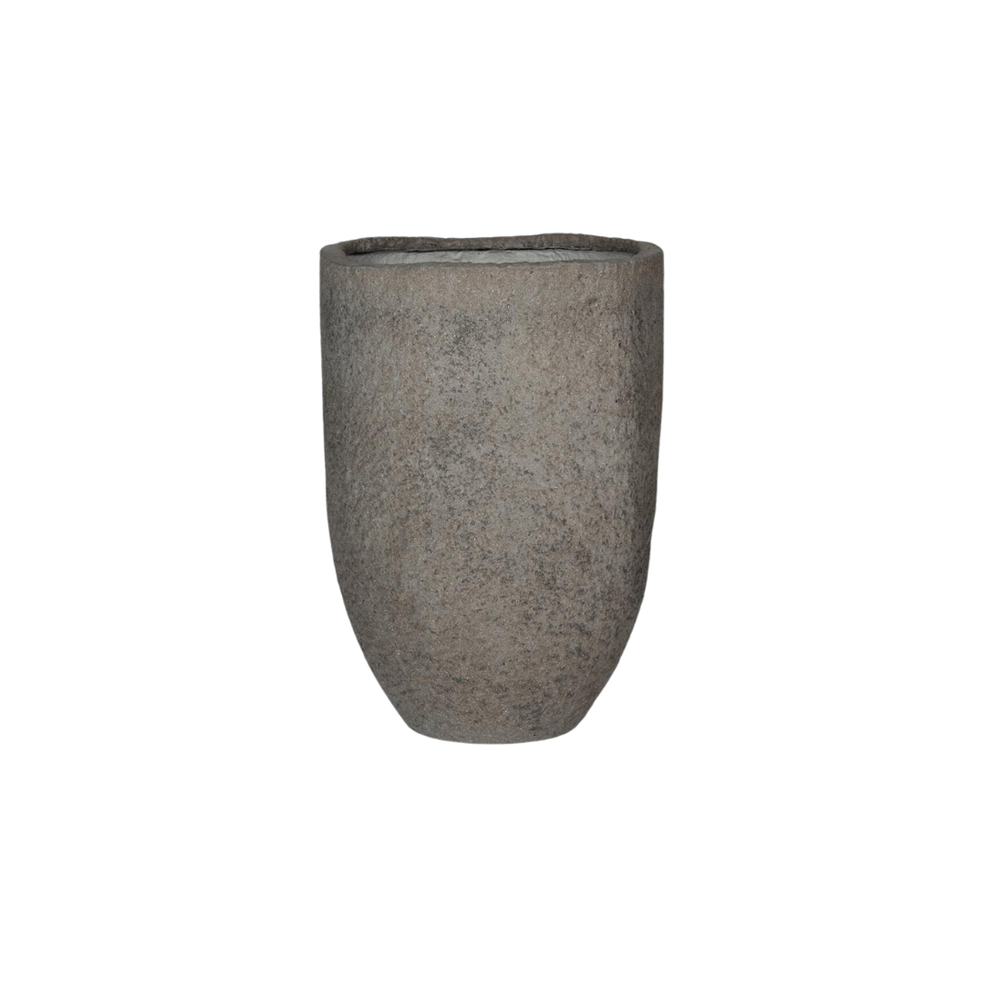 Pflanztopf Mountain Hayes L Dioriet Grey – D52xH75cm – Hoher Blumentopf in edler Steinoptik – , wetterfester Pflanzkübel aus robustem Kunststoff – Plant