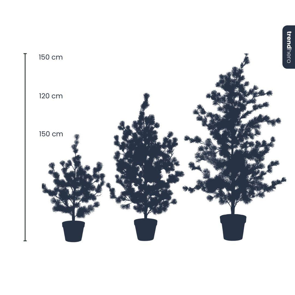 Zeder – Kiefer 80cm – Künstliche Pflanze – Realistische Cedar Pine Optik – Immergrün & pflegefrei – Winter – & Weihnachtsdeko für Wohnzimmer Büro Flur – Standard