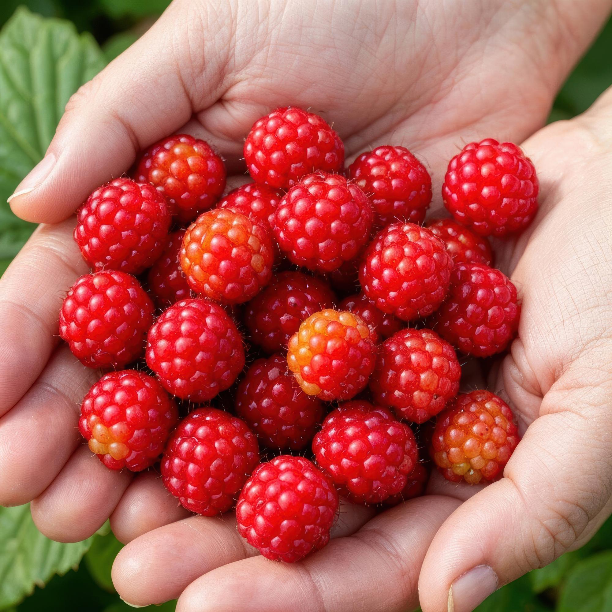 Japanische Weinbeere Rubus phoenicolasius winterhart Ø9cm Höhe30cm – Rote Beeren – Exotische Obstpflanze für Garten & Balkon