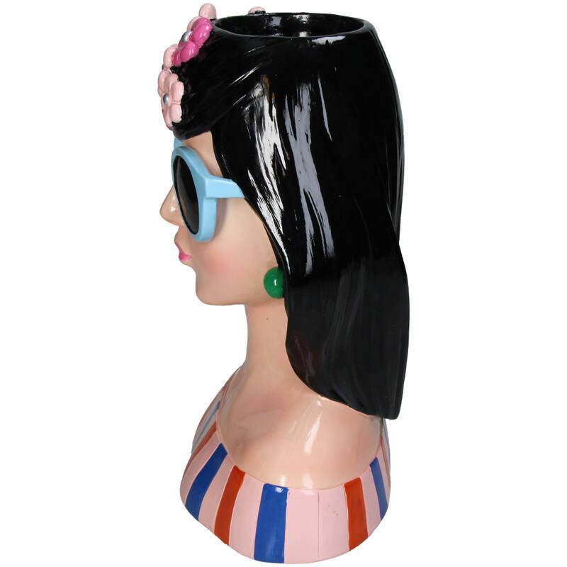Vase Fashion Lady 'Anna' 30cm – Polyresin – Dekovase in Modedesign – Stilvolles Kunstobjekt & Wohnaccessoire für modernes Interieur – Plant