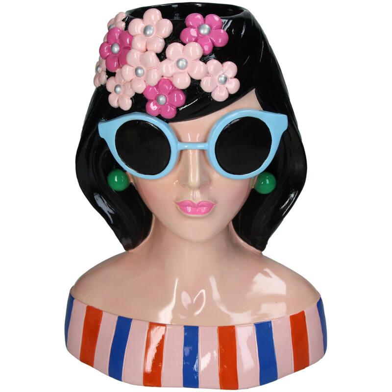 Vase Fashion Lady 'Anna' 30cm – Polyresin – Dekovase in Modedesign – Stilvolles Kunstobjekt & Wohnaccessoire für modernes Interieur – Plant