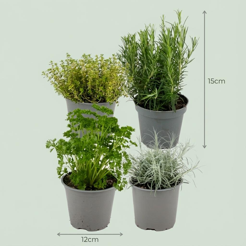 Kräutermischung – Ø12cm – Höhe 12-15cm – Basilikum Oregano Thymian Rosmarin Mix – Plant