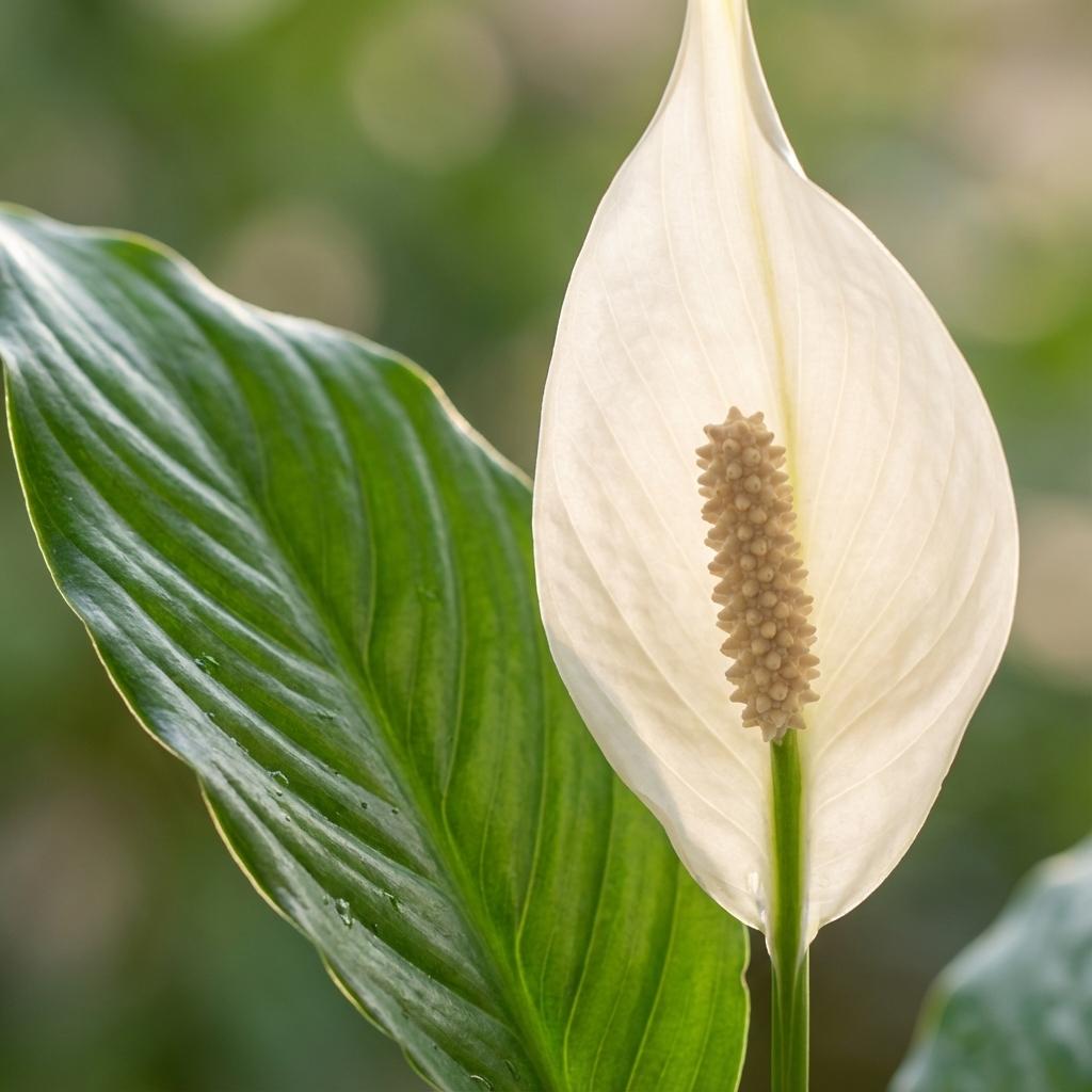 Spathiphyllum Mondblume Zimmerpflanze 70-80cm 19cm Pflegeleichte Grünpflanze mit weißen Blüten für Wohnzimmer Büro & Schlafzimmer – Plant