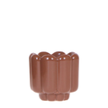 Übertopf Retro Shine braun Ø6cm – Mini Blumentopf mit Blasenrelief – hochglänzender Retro – Übertopf im 70er – Design – Zimmerpflanzen – Pot