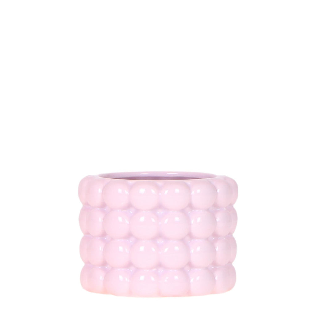 Ziertopf Poppy – Pink – Ø6cm – Kleiner Keramik Blumentopf in glänzendem Rosaton – Stilvoller Übertopf für Mini-Zimmerpflanzen, Sukkulenten & Kakteen – Plant