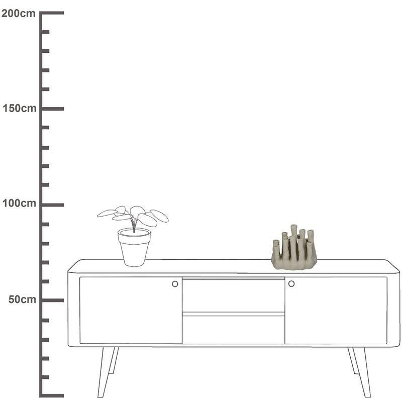 Blumenhalter XL Koralle – Ecru – Mehrfachvase aus Keramik – Dekorativer Blumenhalter für Trockenblumen & Arrangements – Maße 27×16×24cm – Plant