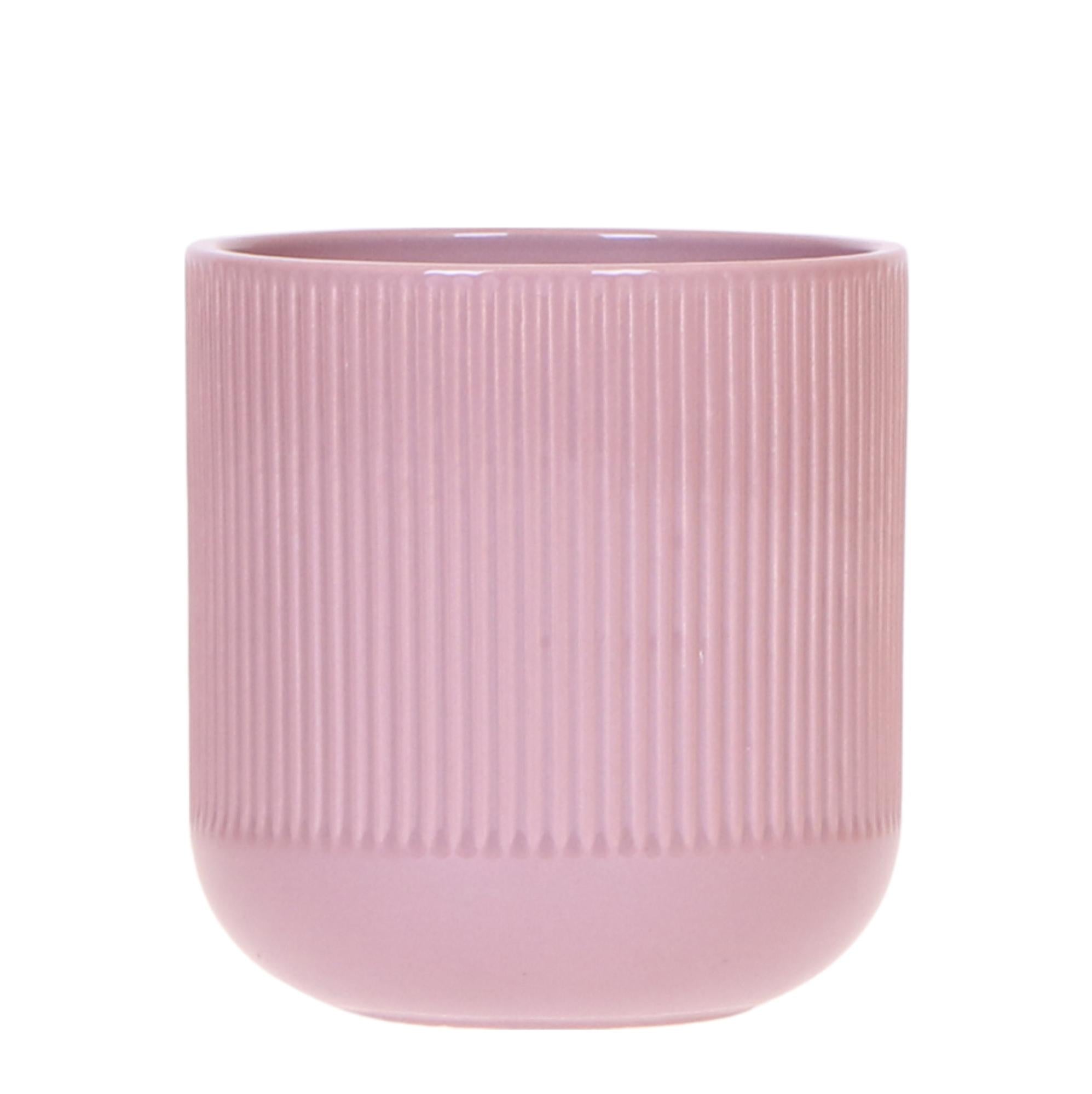 Flare Dekotopf – Ø9cm – Lila Retro – Blumentopf im 70er Jahre Stil – Strukturierte Oberfläche – Pflanzgefäß aus Keramik – Indoor – Ziertopf – Plant