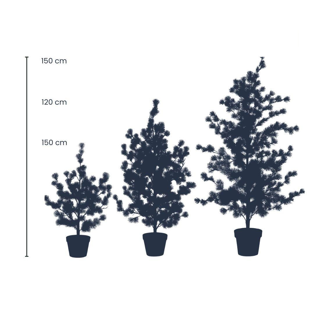 Zeder – Kiefer 120cm – Künstliche Pflanze – Realistische Kiefern – & Zedernoptik – Immergrün & pflegeleicht – Winter – & Weihnachtsdeko für Zuhause – Plant