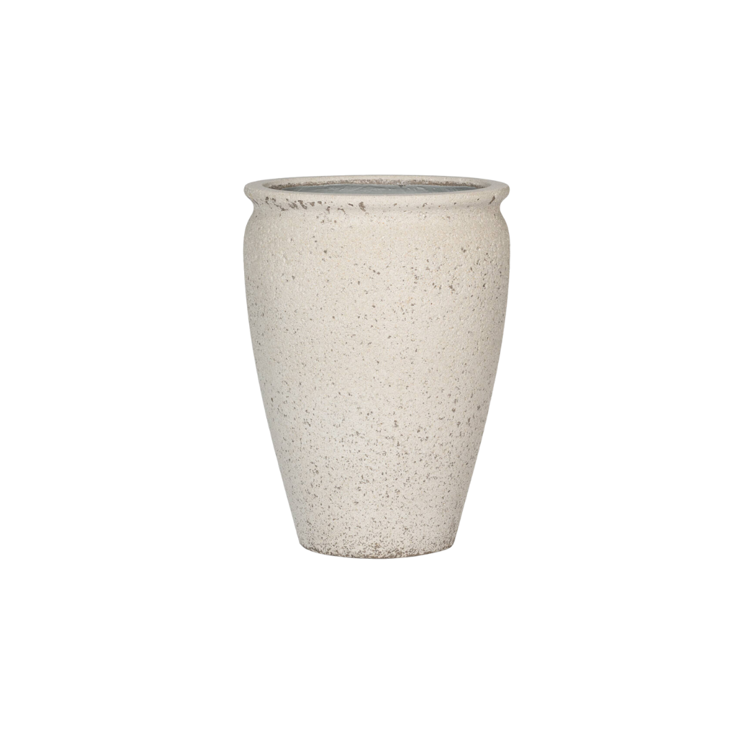 Pflanztopf Artemis Chalk White – D42xH58cm – Moderner Blumentopf in Weiß – Hochwertiger Pflanzkübel für Innen – & Außenbereich – Plant
