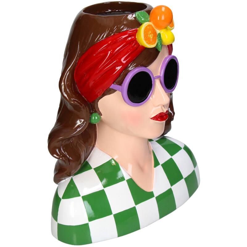 Vase Fashion Lady 'Yentl' 29cm – Polyresin – Dekovase in Modedesign – Stilvolles Kunstobjekt & Blumenvase für modernes Interieur – Plant